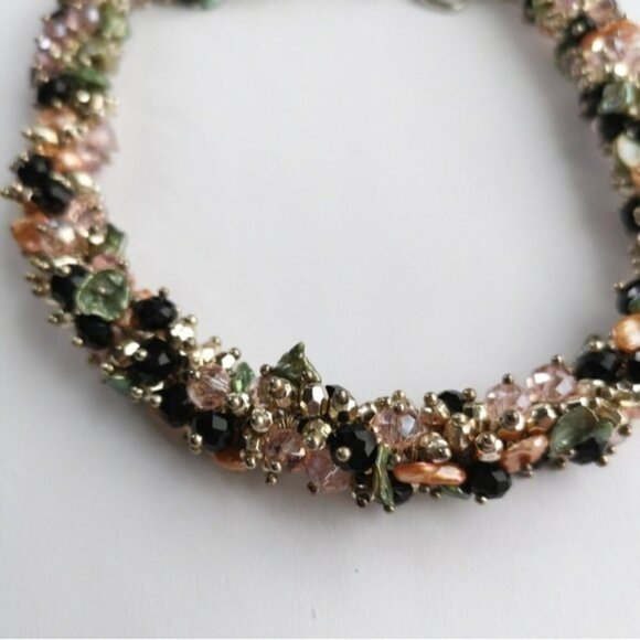 sold Keshi Pearl and crystal necklace in sterling silver 🆕 - Picture 6 of 8